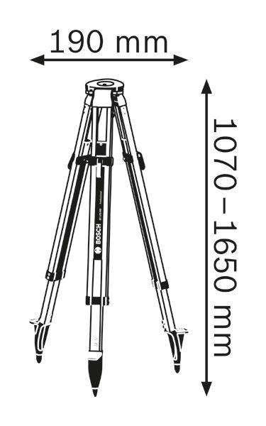 Tripod dimensions.