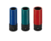 Bosch impact socket set 17mm 19mm 21mm color-coded.
