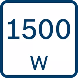 Rated power input 1500 W