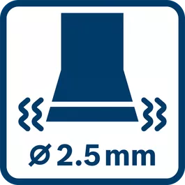 Vibration emission value ah ∅ 2.5 mm