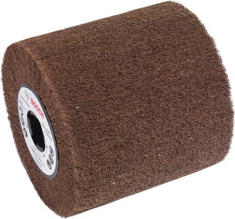 Bosch non-woven sanding wheel for fine surface finishing.