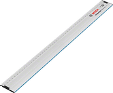 Metal guide rail accessory with measurement markings, designed for precise tool alignment.