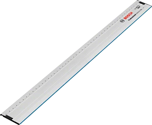 Metal guide rail accessory for precise straight edge cutting.