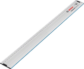 Metal guide rail accessory with measurement markings, designed for precise tool alignment.