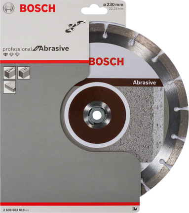 Bosch abrasive diamond cutting disc for concrete and stone.
