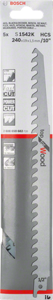 Bosch S1542K reciprocating saw blade for wood.