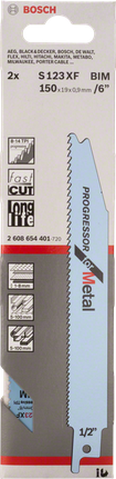 Reciprocating saw blade S 123 XF Bosch S 123 XF 6″ reciprocating saw blade.