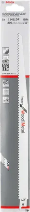 Bosch S 1411 DF reciprocating saw blade for wood and metal.