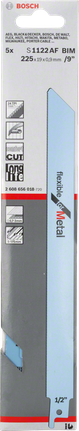 Reciprocating saw blade S 1122 AF Bosch S 1122 AF reciprocating saw blade 9″.