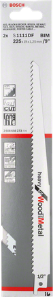 Reciprocating saw blade S 1111 DF Bosch S 1111 DF reciprocating saw blade 9″.