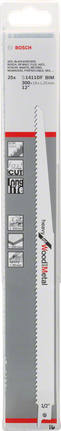 Bosch S 1411 DF BIM saw blade for wood and metal.