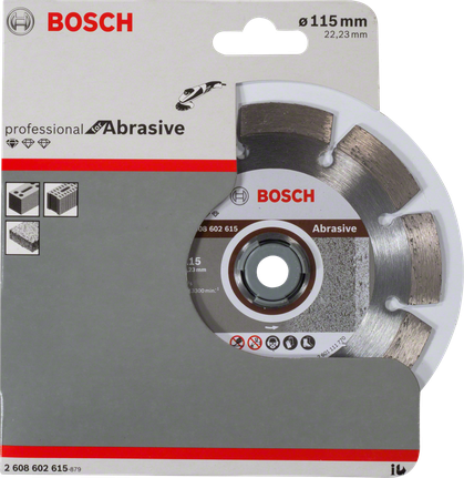 Bosch abrasive diamond cutting disc for masonry.