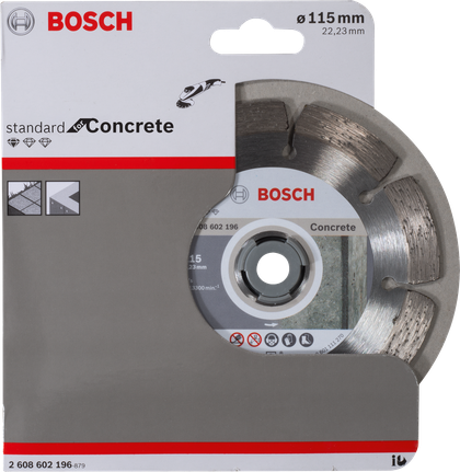 Bosch concrete diamond cutting disc 115 mm.