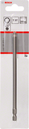Screwdriver bit Extra Hard Bosch T27 1/4″ 152 mm Extra Hard screwdriver bit.