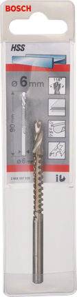 Bosch HSS routing drill bit 6mm.