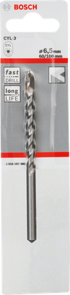Bosch CYL-3 6.5 mm concrete drill bit.