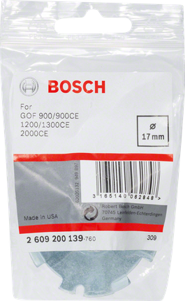 Template guide Bosch 17 mm template guide.