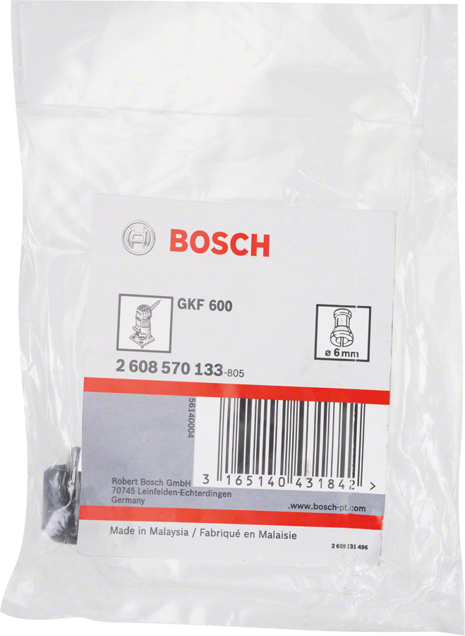 Bosch 6 mm collet for GKF 600.