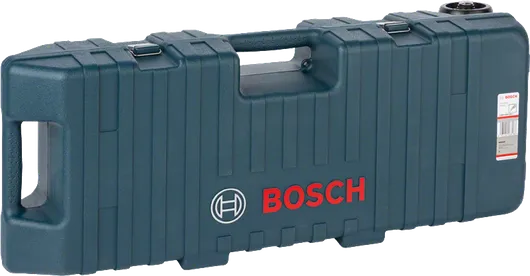 Bosch plastic tool case with handle for accessory storage.