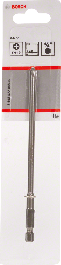 Bosch PH2 screwdriver bit 146mm for MA 55 magazine.