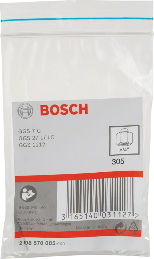 Bosch 3/8″ collet with locking nut.
