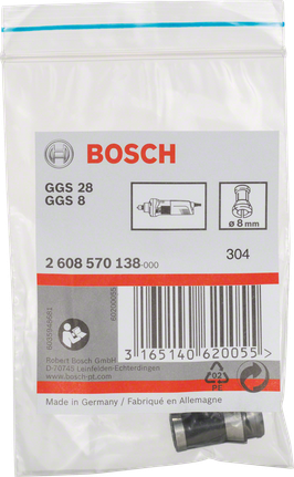 Collet without locking nut Bosch 8 mm collet without locking nut.