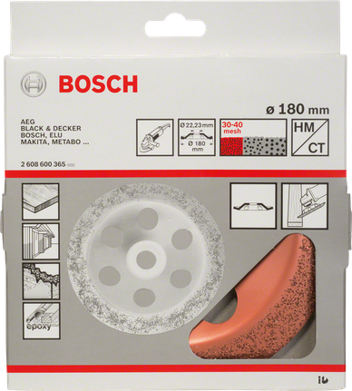Tungsten carbide grinding head Bosch tungsten carbide grinding head 180 mm.