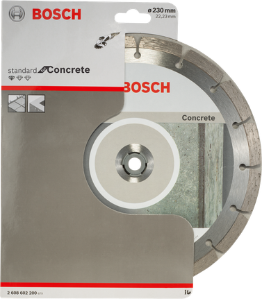 Bosch concrete cutting diamond disc 230 mm.