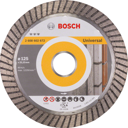 Bosch diamond cutting disc Best for Universal Turbo 125mm.