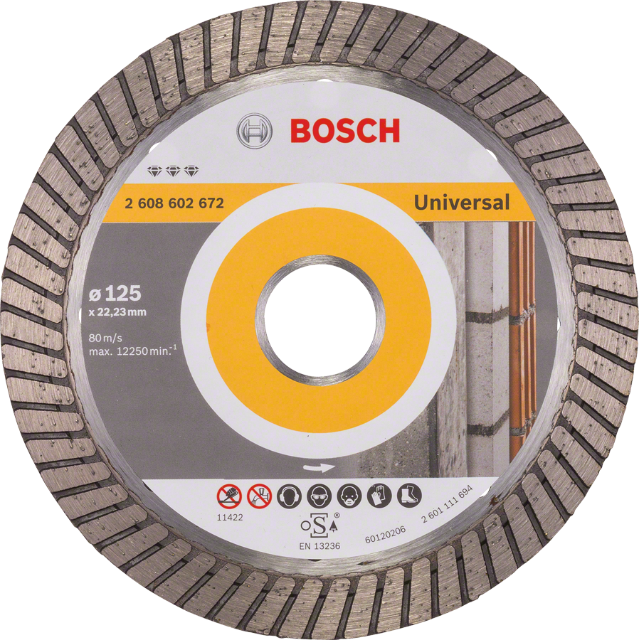 Bosch diamond cutting disc Best for Universal Turbo 125mm.