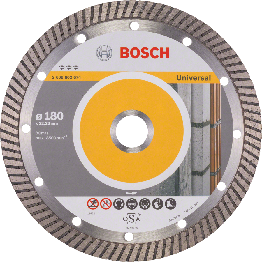 Bosch diamond cutting disc Best for Universal Turbo 180mm.