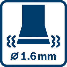 Vibration emission value ah ∅ 1.6 mm