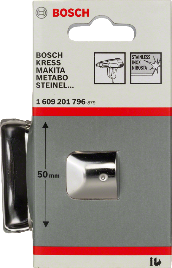 Bosch glass protection nozzle for heat guns, 50 mm.