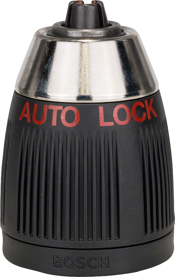 Bosch keyless auto-lock chuck 1.5–13.0 mm.