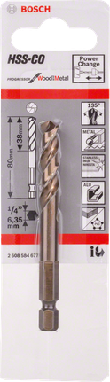 HSS-Co pilot drill bit Bosch HSS-Co pilot drill bit 1/4″.