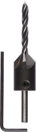 Bosch wood drill bit with 5 mm diameter and countersink.