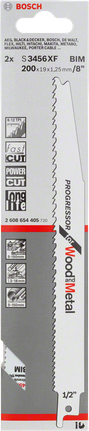 Bosch S3456XF BIM saw blade for cutting wood and metal.