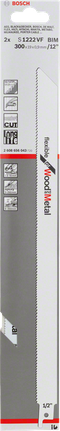 Bosch S1222VF BIM saw blade for wood and metal.