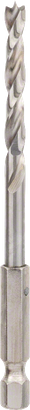 Object #200178380: 2608595521_bo_pro_u_a_1 Bosch brad point drill bit with 1/4 inch hex shank.