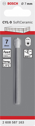 Tile drill bit CYL-9 Ceramic Bosch 7 mm CYL-9 ceramic tile drill bit.
