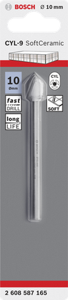 Tile drill bit CYL-9 Ceramic Bosch 10 mm CYL-9 ceramic tile drill bit.