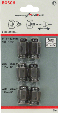 Bosch Power Change adapter nut set 6 pcs.
