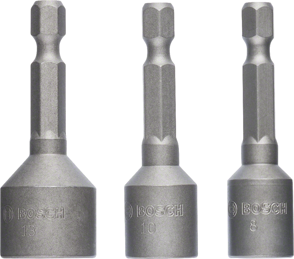 Bosch 3-piece nutsetter set 8 10 13 mm.