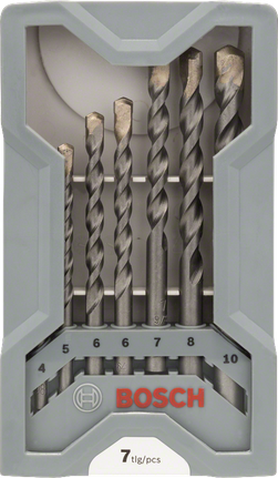 7-piece CYL-3 concrete drill bit set 4/5/6/6/7/8/10 mm Bosch 7-piece drill bit set.