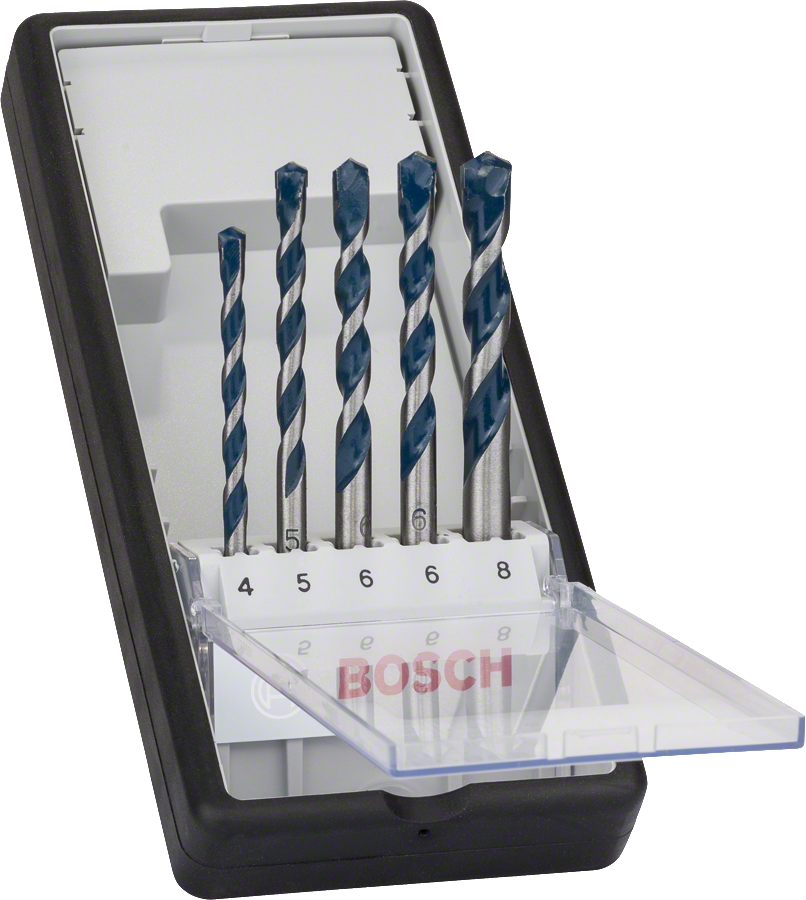 Bosch 5-piece Robust Line CYL-5 concrete drill bit set.