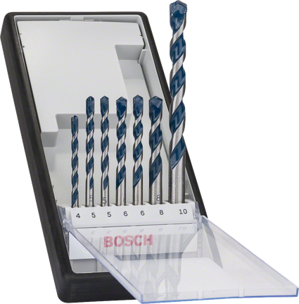 7-piece Robust Line CYL-5 concrete drill bit set 4 - 10 mm Bosch 7-piece Robust Line CYL-5 concrete drill bit set.