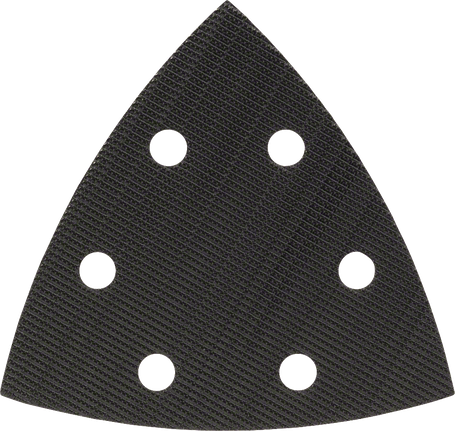 Bosch sanding plate with six dust extraction holes.