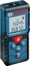 Bosch GLM 40 laser measure, digital distance readings.