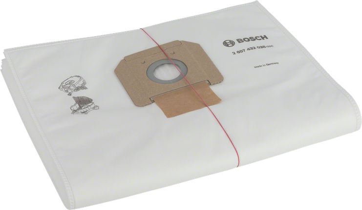Bosch fleece filter bag for dust extraction systems.