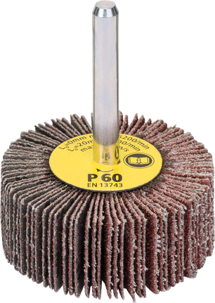 Flap wheels Bosch flap wheel 50mm diameter grit 60 shank 6mm.